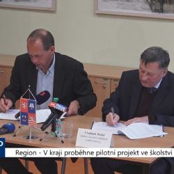 Region: V kraji proběhne pilotní projekt ve školství (TV Západ)