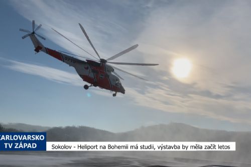 Foto: Sokolov: Heliport na Bohemii má studii, přípravy pokračují (TV Západ)