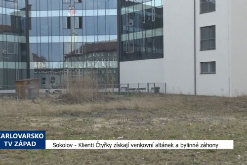 Foto: Sokolov: Klienti Čtyřky získají venkovní altánek a bylinné záhony (TV Západ)