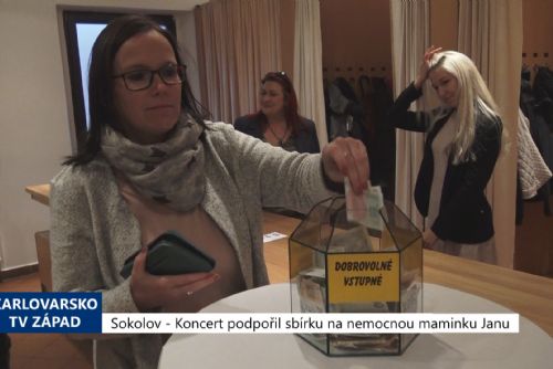 obrázek:Sokolov: Koncert podpořil sbírku na nemocnou maminku Janu (TV Západ)