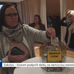 Sokolov: Koncert podpořil sbírku na nemocnou maminku Janu (TV Západ)