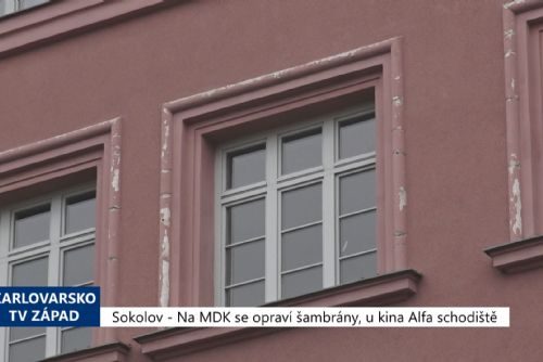 Foto: Sokolov: MDK bude mít opravené šambrány, kino Alfa schodiště (TV Západ)