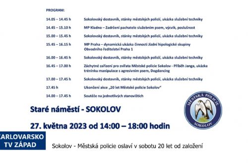 Foto: Sokolov: Městská policie oslaví v sobotu 20 let od založení (TV Západ)