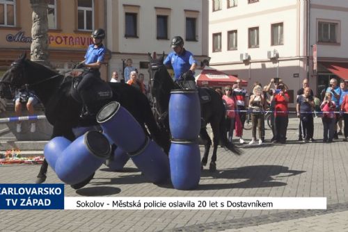 obrázek:Sokolov: Městská policie oslavila 20 let s Dostavníkem (TV Západ)