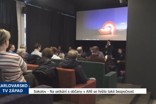 Foto: Sokolov: Na setkání s občany v Alfě se řešila také bezpečnost (TV Západ)