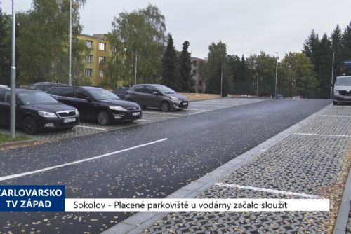 Foto: Sokolov: Placené parkoviště u vodárny začalo sloužit (TV Západ)