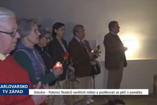 Foto: Sokolov: Potomci Nosticů navštívili město a poděkovali za péči o památky (TV Západ)
