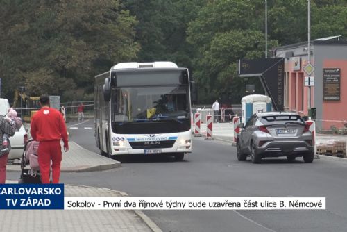 obrázek:Sokolov: První dva říjnové týdny bude uzavřena část ulice Němcové (TV Západ)