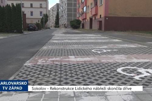 Foto: Sokolov: Rekonstrukce Lidického nábřeží skončila dříve (TV Západ)