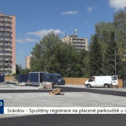 Sokolov: Spuštěny registrace na placené parkoviště u vodárny (TV Západ)