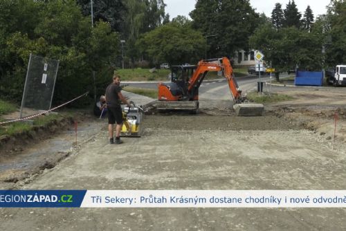 obrázek:Tři Sekery: Průtah Krásným dostane chodníky i nové odvodnění (TV Západ)
