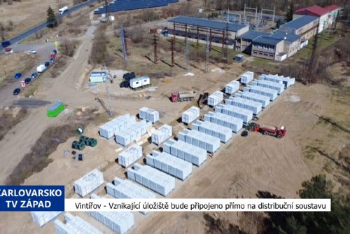 obrázek:Vintířov: Vznikající úložiště bude připojeno přímo na distribuční soustavu (TV Západ)