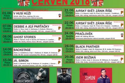Březová: Červnový program kina Admira
