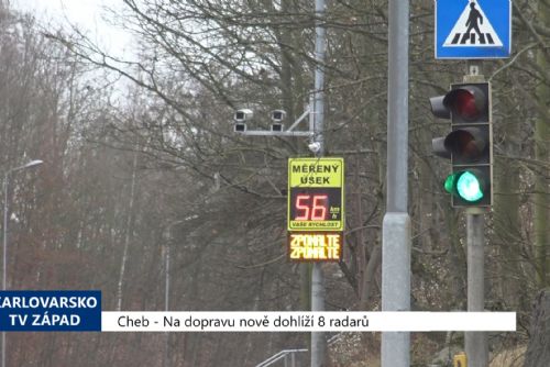 Foto: Cheb: Na dopravu nově dohlíží 8 radarů (TV Západ)