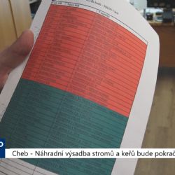 Cheb: Náhradní výsadba stromů a keřů bude pokračovat (TV Západ)