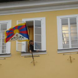 Cheb: Vlajka pro Tibet