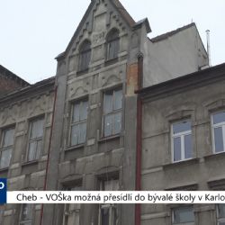 Cheb: VOŠka možná přesídlí do bývalé školy V Karlově (TV Západ)