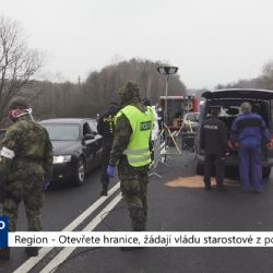  Chebsko: Otevřete hranice, žádají vládu starostové z pohraničí (TV Západ)
