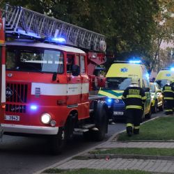 Oloví, Chodov: Hasiči vyjížděli k hlášenému požáru výškové budovy