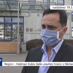 Region: Hejtman žádá uzavření hranic s Německem (TV Západ)
