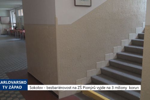 Foto: Sokolov: Bezbariérovost na ZŠ Pionýrů vyjde na 3 miliony korun (TV Západ)