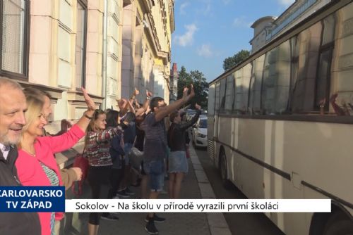 Foto: Sokolov: Na školu v přírodě vyrazili první školáci (TV Západ)