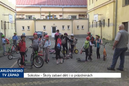 Foto: Sokolov: Školy zabaví děti i o prázdninách (TV Západ)	