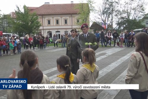 Foto: Kynšperk: Lidé oslavili 79. výročí osvobození města (TV Západ)